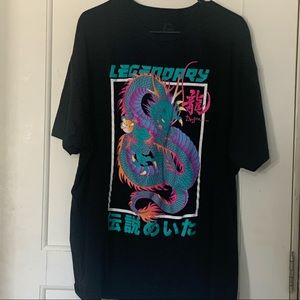 Men’s XXL Black Dragon Graphic Tee